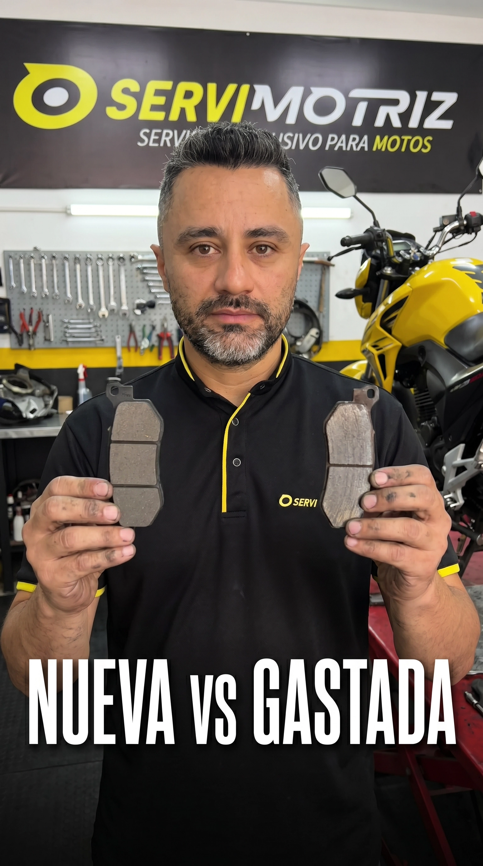 Comparación pastilla nueva vs gastada en ServiMotriz